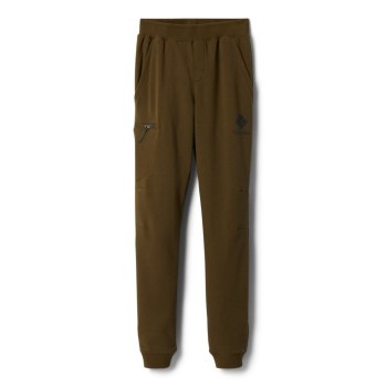 Columbia Branded French Terry Jogger, Pantalones Verde Oliva Para Niño | 790128-FWE